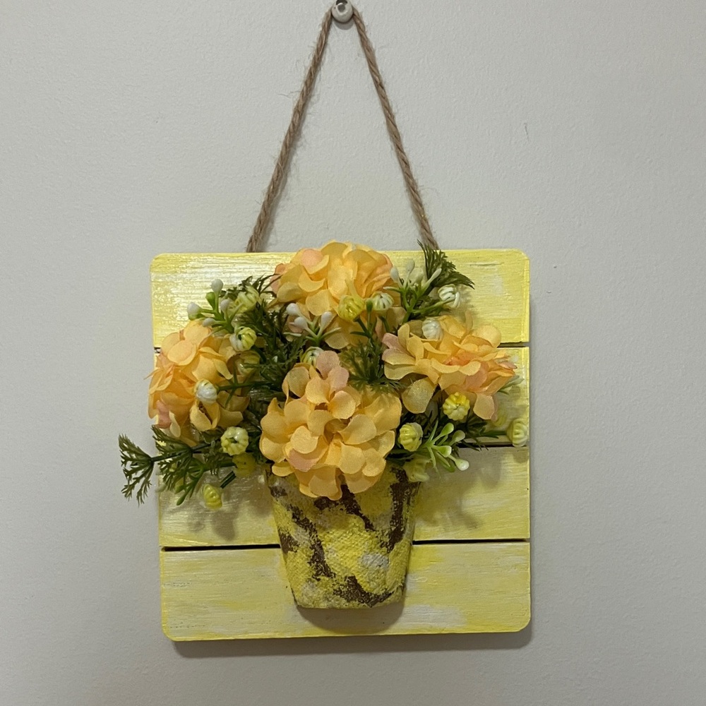 Yellow Floral Wall Accent